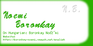 noemi boronkay business card